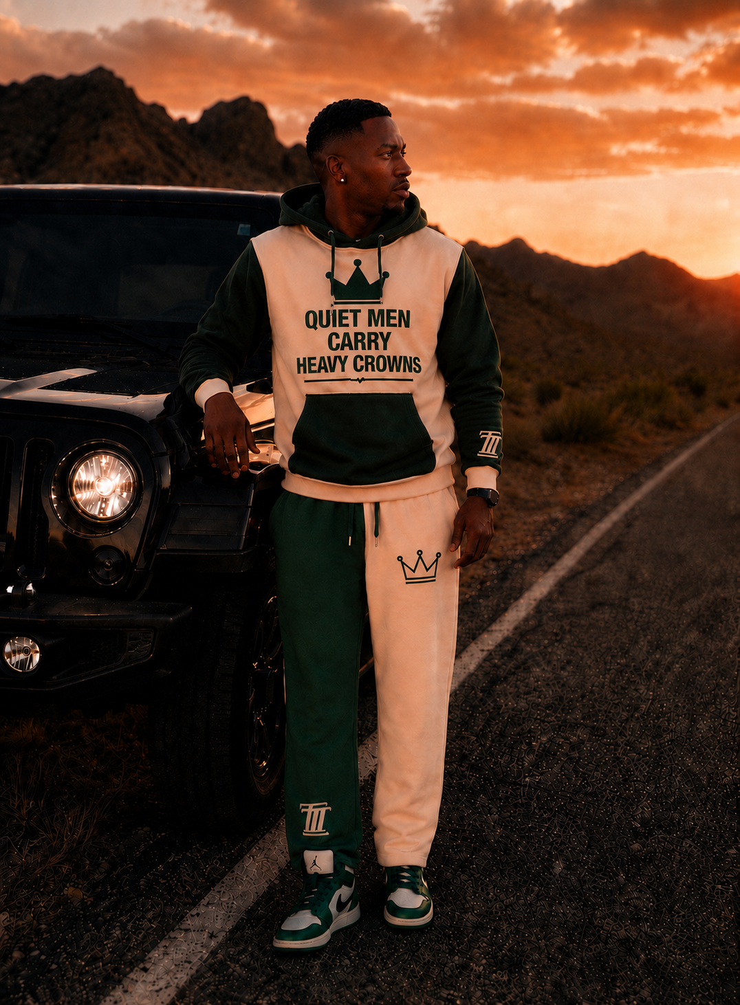 Quiet Men Carry Heavy Crowns Hoodie